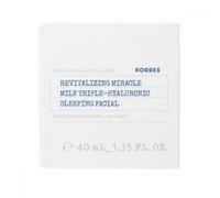 Korres Mediterranean Donkey Milk Lait miracle revitalisant au triple hyaluron, Soin du visage pour le sommeil, 40 ml