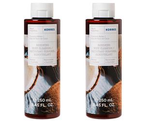 Korres Nettoyant Corporel Renouvelant Eau de Noix Coco 2x250ml Gel Douche 2x250 ml