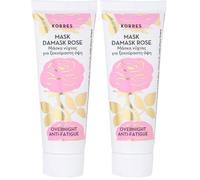 Korres Rose de Damas Masque de Nuit Réparateur et Anti Fatigue 18Ml (Lot de 2)