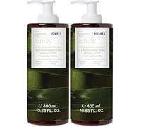 KORRES Savon liquide pour les mains ALOE & SEA SALT - Nettoie en douceur et hydrate la peau - Avec parfum de sel de mer - Sans silicone et sans paraben - Végétalien - 400 ml (Lot de 2)