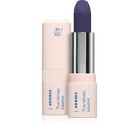 KORRES True Velvety Rouge à lèvres bleu Aegean Blue 80 avec couleur intense et texture crémeuse, haut pouvoir couvrant et finition semi-mat, végétalien, 3 g