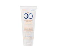 KORRES YOGHURT Émulsion solaire pour corps et visage SPF30 absorbe en un instant, hydrate longtemps, résistant à l'eau, 200 ml