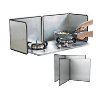 KorsiKato Garde De Bouclier Anti-éclaboussures De Cuisine, Garde D'éclaboussures Antiadhésive, Bouclier D'huile Pliant Panneaux D'épanouissement Panneaux De Poêle à Gaz(Size:45 * 50cm,Color:2pcs)