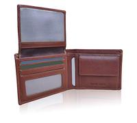 KORUMA Portefeuille RFID pour 6 à 10 Cartes avec Porte-Cartes Amovible, Cuir véritable, Poche pour pièces de Monnaie, 2 fenêtres pour Carte d'identité