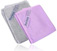 Korwex Chiffon de nettoyage pour vitres, chiffon de nettoyage pour verre, chiffon de nettoyage de base, sans traces ni rayures.