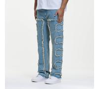 Kosa Destroyed Straight Jeans bleu 33