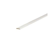 Kosche | Baguette de recouvrement | MDF | 5 x 30 x 2600 mm | Blanc | Plinthe | Plinthe | Qualité supérieure | Robuste | 2,6 mètres