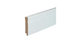 Kosche | Plinthe | Avantgarde | Profil Hamburger | MDF laminé | 19 x 120 x 2500 mm | Blanc | Plinthe | Qualité supérieure | Robuste | 25 mètres