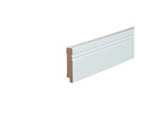 Kosche Plinthe Avantgarde Profilé Hamburger MDF Feuilleté 19 x 69 x 2500 mm Blanc Plinthe Haute qualité Robuste