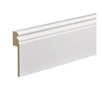Kosche Plinthe pour carrelage Profilé Hamburger MDF pelliculé 16 x 100 x 2500 mm Blanc Plinthe Plinthes Haute qualité Robuste