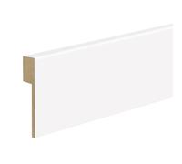 Kosche | Topline | Baguette de protection pour carrelage | MDF laminé | 16 x 100 x 2500 mm | Blanc | Plinthe | Plinthe | Qualité supérieure | Robuste | 25 mètres