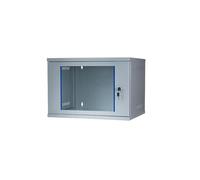 Koscom Connect Armoire réseau I Armoire serveur 19" I 400 mm de profondeur I Montage mural 543 x 400 x 373 mm I Démonté I Porte en verre verrouillable I Charge maximale 60 kg (gris (RAL 7035), 7 HE)