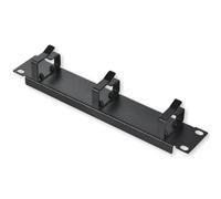 Koscom Connect Panneau de rangement de câbles pour armoire réseau I 1 U Guide-câbles pour armoire de serveur I Panneau de rangement avec étrier de guidage 40 x 30 mm I Gestion des câbles (noir, 10")