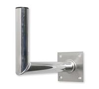 Koscom Support mural en aluminium, espacement : 35 cm, support mural pour paraboles jusqu'à 90 cm de diamètre et stations météorologiques, tube en aluminium de diamètre 50 mm, support mural d'angle