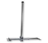 Koscom Support pour chevrons de toit pour parabole satellite jusqu'à 100 cm I Support satellite avec passe-câble I Longueur du mât 90 cm & diamètre 48 mm I Distance des chevrons réglable 51-90 cm