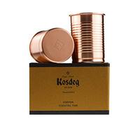 Kosdeg Lot de 2 boîtes à cocktail en cuivre de 350 ml - Choisies par les barmans professionnels - Design en étain - Ensemble de tasses en cuivre parfait pour de meilleures boissons