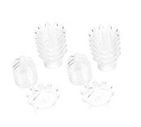 KOSDFOGE 12Pcs Gift Bags Transparent Crown Plastic Candy Box Party Gift Chocolate Boxs Pink Blue White Wedding Baby Shower Bridal Shower Birthday Party Decorations Accessories (White)