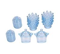 KOSDFOGE 12Pcs Gift Bags Transparent Crown Plastic Candy Box Party Gift Chocolate Boxs Pink Blue White Wedding Baby Shower Bridal Shower Birthday Party Decorations Accessories (Blue)