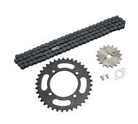 KOSDFOGE 420 Chaîne 155Mm 37T Avant 420 17T Kit de Pignon Arrière, Convient pour 50Cc à 125Cc Dirt Mini Bikes ATV Go Kart, Pocket Bike Pinion Chain Drive Gear