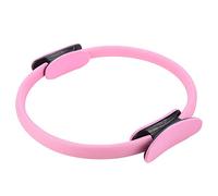 KOSDFOGE Cercle D'Anneau de Pilates, Cercle Magique D'Anneau de Fitness, 4 Couleurs 1,4 Pouces Cercle de Résistance D'Anneau de Yoga À Double Prise pour Les Cuisses et Les Jambes Fitness(Rose)