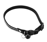 KOSDFOGE Cute Cartoon Shiny Soft Pet Collar with Bell for Cat Dog Adjustable Cute Cartoon Shiny Comfortable Soft Pet Collar with Bell XS S Size (S)