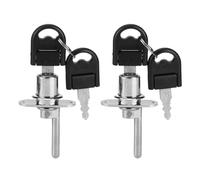 KOSDFOGE Drawer Wardrobe File Cabinet Lock 2Pcs Office Security Zinc Alloy Material Sturdy Base 6.5cm Lock Head for Home Office Storage (19mm silver single lock)