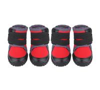 KOSDFOGE Fashionable Pet Puppy Shoes Large Dog Non Slip Outdoor Sports Climbing Boots Red Orange Various Sizes Easy to Wear Waterproof (50)