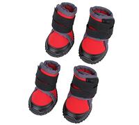 KOSDFOGE Fashionable Pet Puppy Shoes Large Dog Non Slip Outdoor Sports Climbing Boots Red Orange Various Sizes Easy to Wear Waterproof (70)