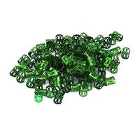 KOSDFOGE Hair Braiding Beads Rings Cuff Styling Decoration 100PCS Bag 7 Colors for Long Hair Braids Dreadlocks Decor (Green)