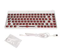 KOSDFOGE Kit de clavier mécanique 84 touches DIY RGB Éclairage à chaud sans fil 2,4 G BT 3.0 5.0 Type C Clavier personnalisé pour Win, pas de conflit pour toutes les touches (blanc)