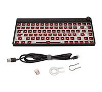 KOSDFOGE Kit de clavier mécanique 84 touches DIY RGB Éclairage à chaud sans fil 2,4 G BT 3.0 5.0 Type C Clavier personnalisé pour Win, pas de conflit pour toutes les touches (noir)