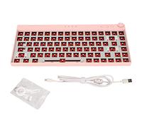 KOSDFOGE Kit de clavier mécanique 84 touches DIY RGB Éclairage à chaud sans fil 2,4 G BT 3.0 5.0 Type C Clavier personnalisé pour Win, pas de conflit pour toutes les touches (rose)