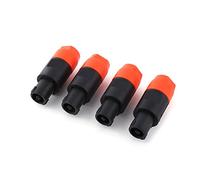 KOSDFOGE Lot de 4 Connecteurs Neutrik Speakon, Prise Haut Parleur Audio Twist Lock 4 Pôles Compatible avec Neutrik Speakon NL4FC, NL4FX, NLT4X, NL2FC(Orange)