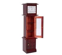 KOSDFOGE Miniature Vintage Grandfather Clock Dollhouse Furniture Decoration Accessorie for Dollhouse Living Room