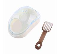 KOSDFOGE Pet Hamster Bathroom Litter Rat Mouse Bath Sand Sauna Toilet Washroom Box with Shovel Transparent Unique Design Easy Clean for Small Animals (Blue)