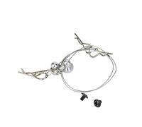 KOSDFOGE RC Car Body Shell Clip Durable Wire Pin Retainer for 1/10 RC Car Red Green Silver Black 2Pcs Anti Lost Tight Fitting Easy Install Remove Ideal Accessory Parts (Silver)