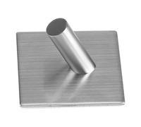 KOSDFOGE Stainless Steel Silver Adhesive Hook Towel Hanger Rack Wall Mount for Bedrooms Bathrooms Closets (Single hook)
