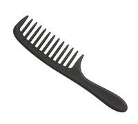 KOSDFOGE Wide Tooth Comb Detangling Hair Wide Comb Round Teeth Hair Comb Carbon Antistatic Comb for Haircare Scalp Massage Black