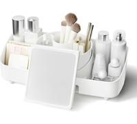 KOSEYA Organiseur de maquillage crème blanc pivotant à 360 degrés