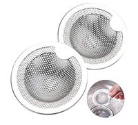 KOSHIFU 2PCS Filtre à Évier en Acier Inoxydable Filtre Evier Cuisine Filtre de Vidange INOX Crépine d'Évier Grille Evier Cuisine pour Evier de Cuisine, Salle de Bain, Lavabo, Baignoires