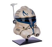 Koshowgic Casque Clone Commander Trooper, Cosplay Deluxe Halloween Accessoire de Collection et de Déguisement Costume pour Adultes Masque d'Halloween (Blanc Grisâtre)