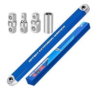 KOSIDA Jeu de clés d'extension décalées à impact avec outils à cliquet zéro degré et adaptateurs carrés de 1/2", 1/4", 3/8" pour l'entretien mécanique de extension à portée étroite dans les