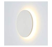 KOSILUM - Applique d'atmosphère ronde blanche extérieur D13 cm - Lunar - Lumière Blanc Chaud Eclairage Salon Chambre Cuisine Couloir - 6W - 600 lm - LED intégrée - IP54