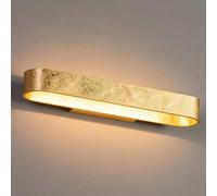 KOSILUM - Applique LED feuille dorée design - Dro - Lumière Blanc Chaud Eclairage Salon Chambre Cuisine Couloir - 12W - 600 lm - LED intégrée - IP20