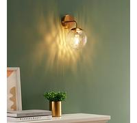 KOSILUM - Applique murale boule de verre texturé - Winoa - Lumière Blanc Chaud Eclairage Salon Chambre Cuisine Couloir - - - E14 - IP20