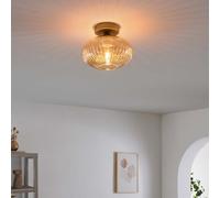 KOSILUM - Applique ou spot verre strié multi reflets - Ambrine - Lumière Blanc Chaud Eclairage Salon Chambre Cuisine Couloir - - - E27 - IP20