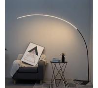KOSILUM - Grand lampadaire LED Dimmable design courbé - Avellino - Lumière Blanc Chaud Eclairage Salon Chambre Cuisine Couloir - 24W - 2000 lm - LED intégrée - IP20