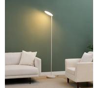 KOSILUM - Lampadaire blanc design épuré tête orientable dimmable - Kalena - Lumière Blanc Chaud Eclairage Salon Chambre Cuisine Couloir - - 4048 lm - LED intégrée - IP20