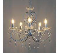 Lustre cristal argent - Pavia