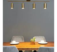KOSILUM - Plafonnier à tête multiple en métal doré - Estrid - Lumière Blanc Chaud Eclairage Salon Chambre Cuisine Couloir - 4 x max 5W - - GU10 - IP20